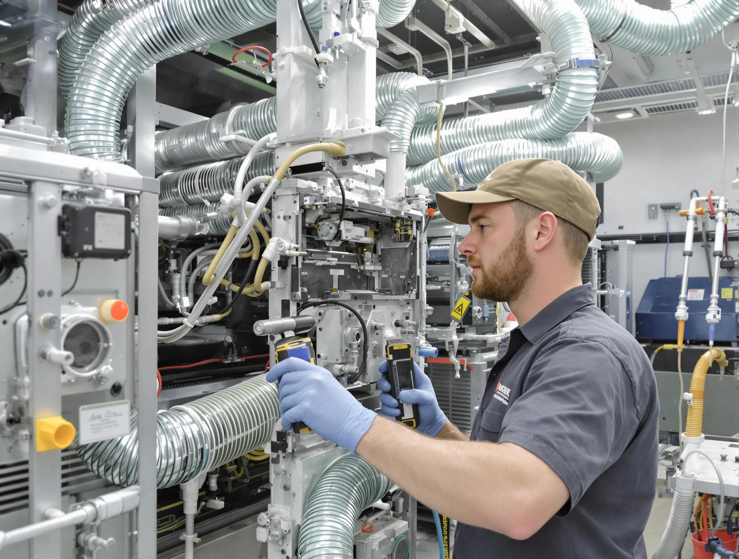 Hartsville Air Duct Cleaning technician performing precision commercial coil cleaning at a business facility in Hartsville