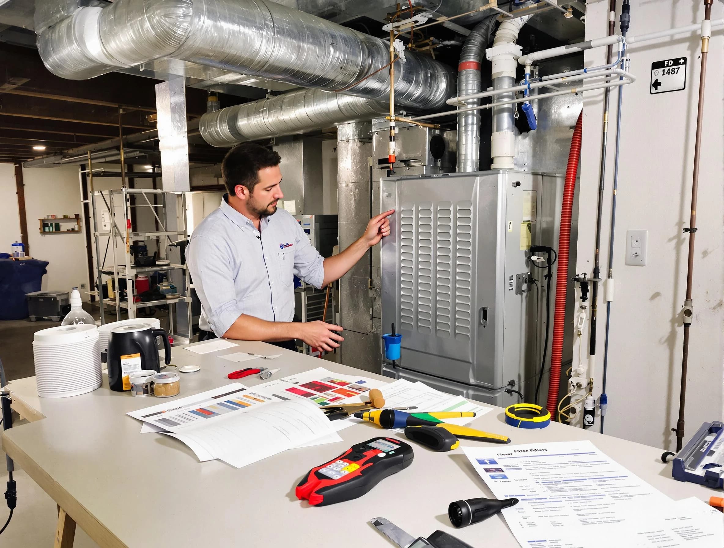 Hartsville Air Duct Cleaning inspector conducting detailed filter system evaluation using professional diagnostic tools in Hartsville