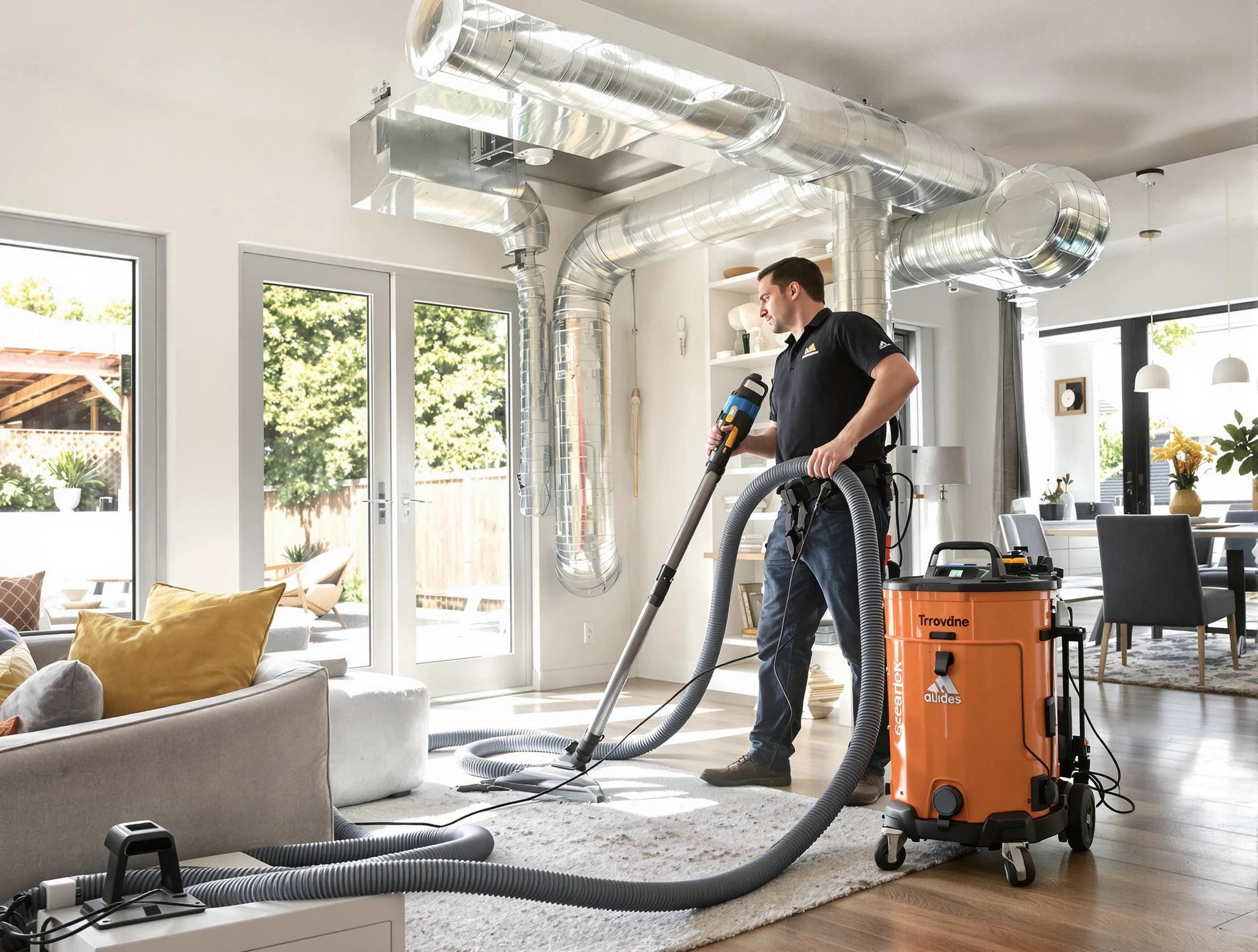Hartsville Air Duct Cleaning specialist performing thorough residential duct cleaning using advanced equipment in Hartsville